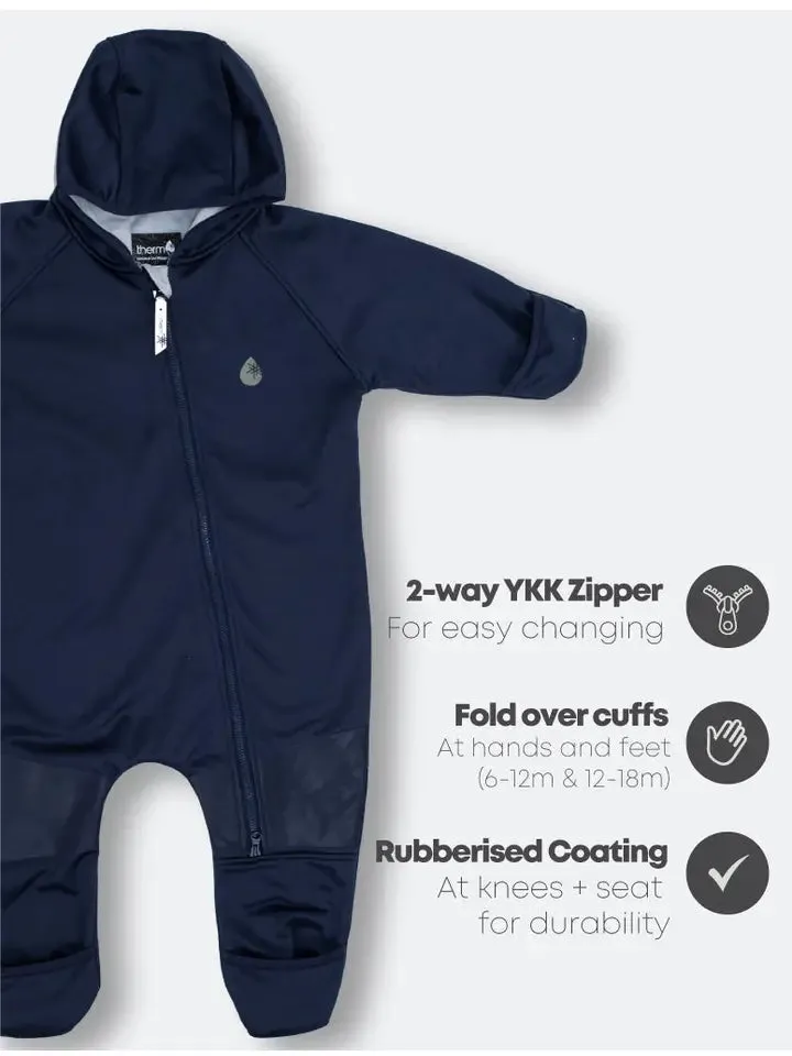 Navy Waterproof & Windproof Fleece Eco Bodysuit