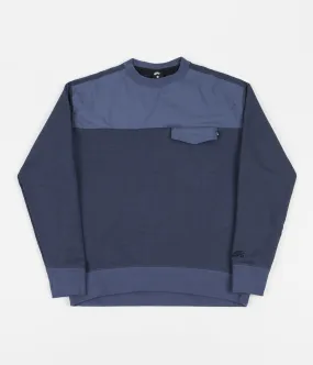 Nike SB Novelty Crewneck Sweatshirt - Mystic Navy / Mystic Navy / Dark Obsidian