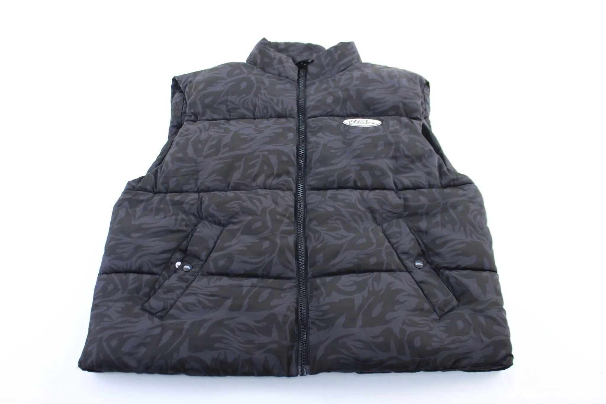 No Fear Puffer Zip Up Vest