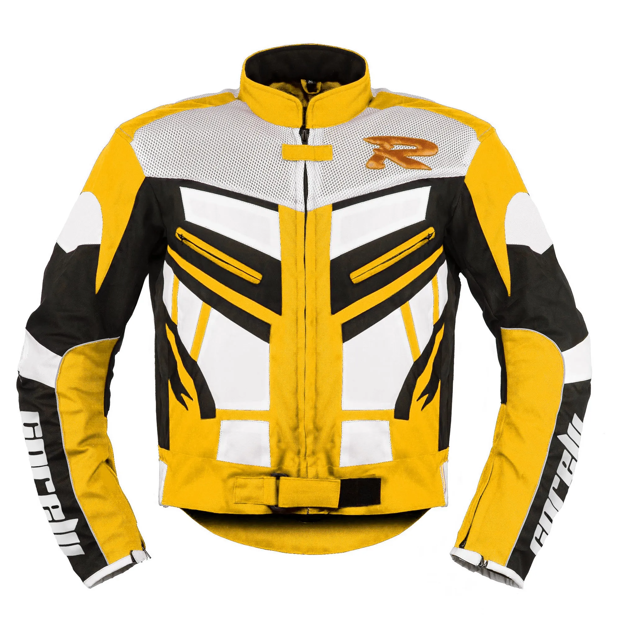 OLYMP YELLOW MOTORCYCLE RACING TEXTILE JACKET