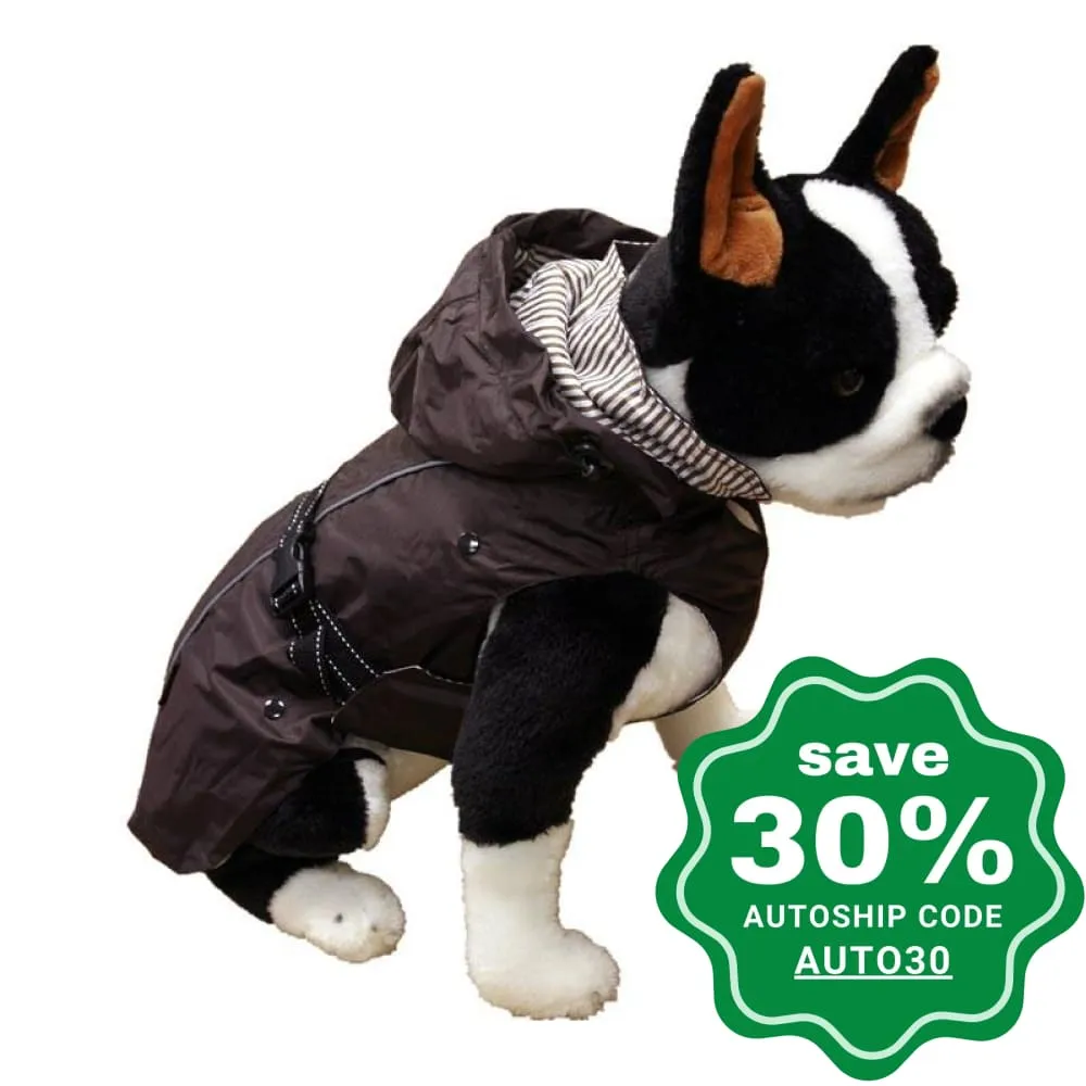 One for Pets - All-Weather Dog Coat with Removable Fleece - Brown - 29"