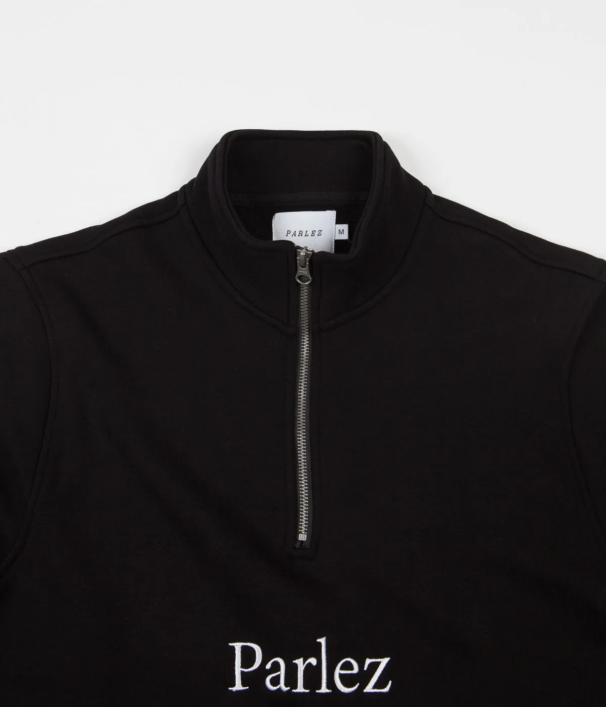 Parlez Trim 1/4 Zip Sweatshirt - Black