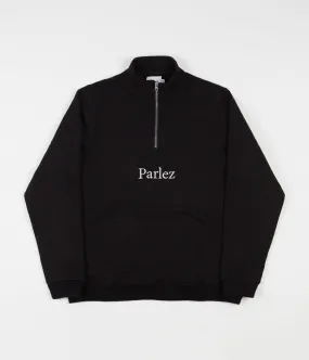 Parlez Trim 1/4 Zip Sweatshirt - Black