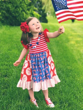 Patriotic Floral dress