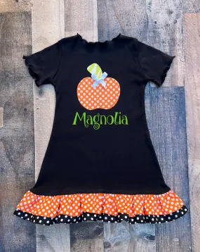 Personalized Halloween Pumpkin Dress