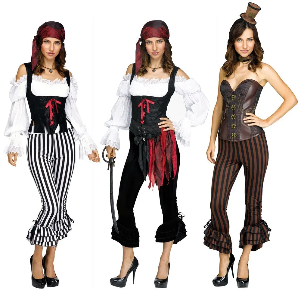 Pirate Pants Black With Ruffles