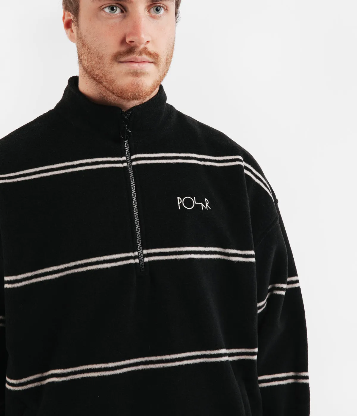 Polar Stripe Fleece Pullover 2.0 Sweatshirt - Black