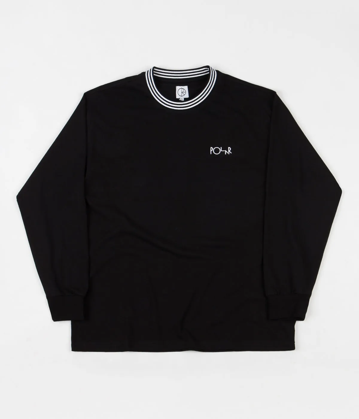 Polar Striped Rib Long Sleeve T-Shirt - Black