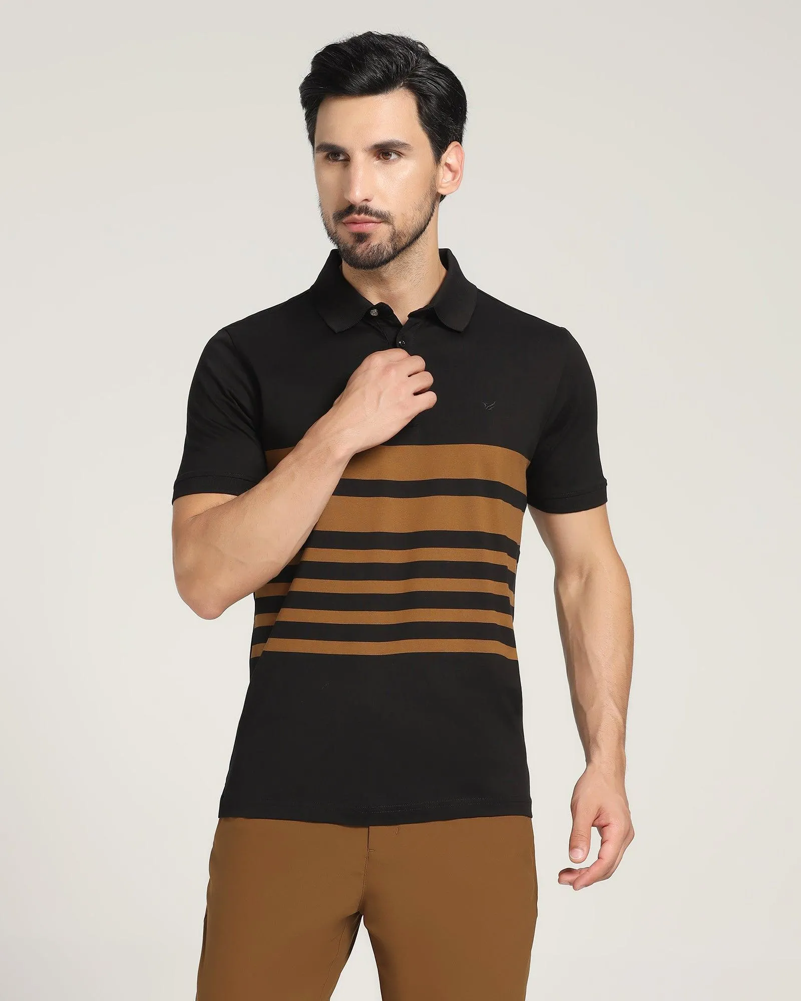 Polo Black Striped T-Shirt - Hop