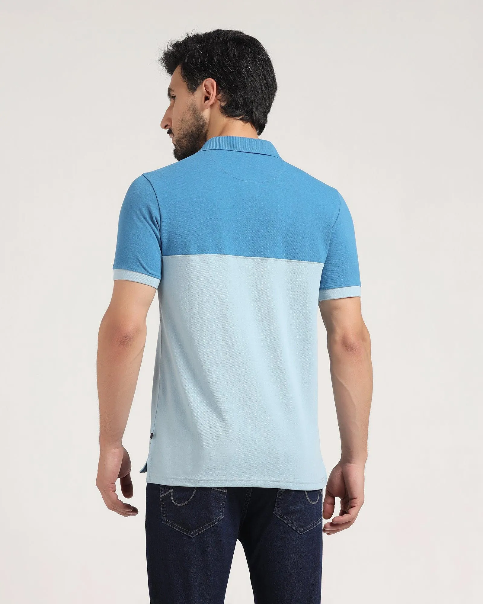 Polo Celestial Blue Solid T-Shirt - Bailey