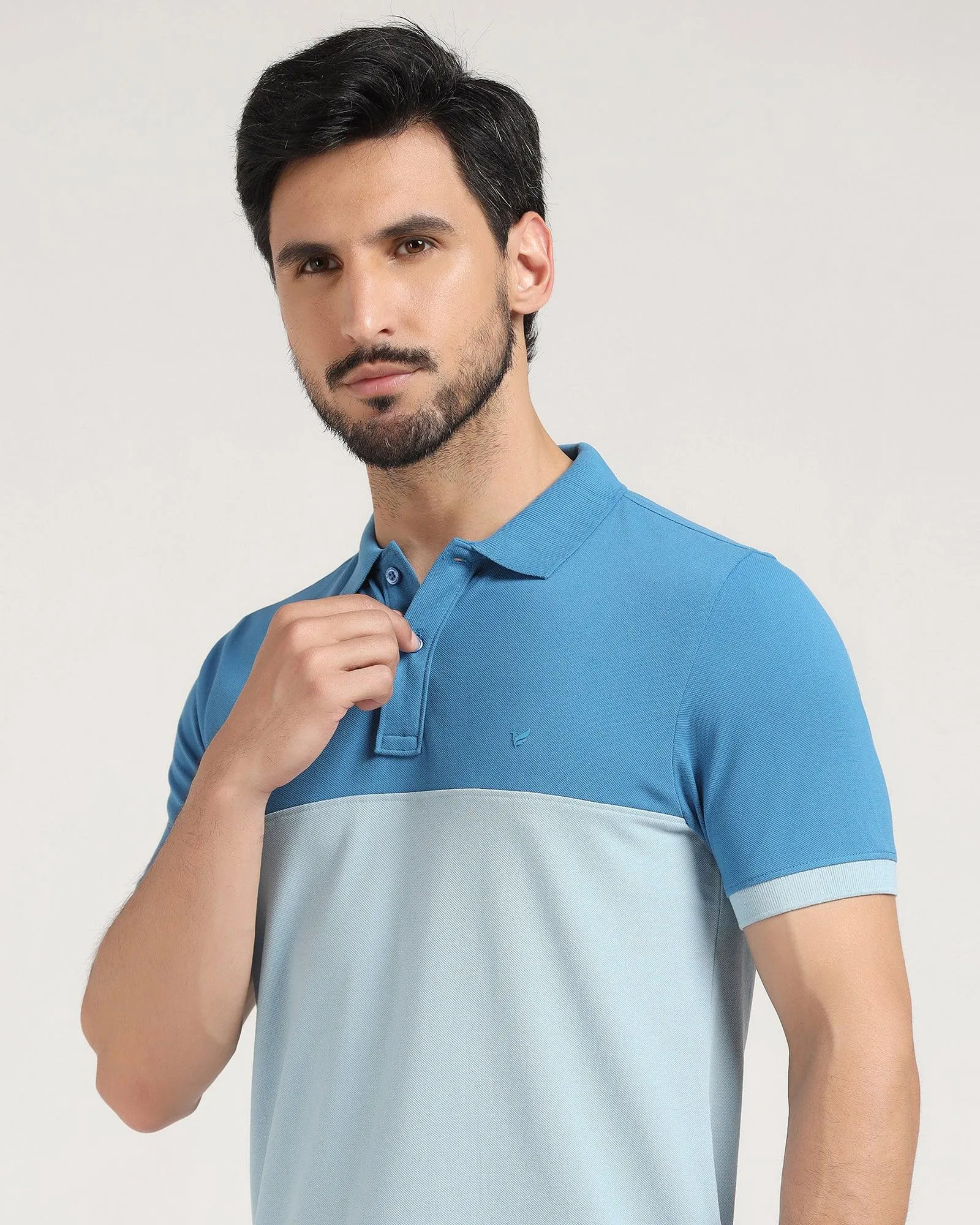 Polo Celestial Blue Solid T-Shirt - Bailey