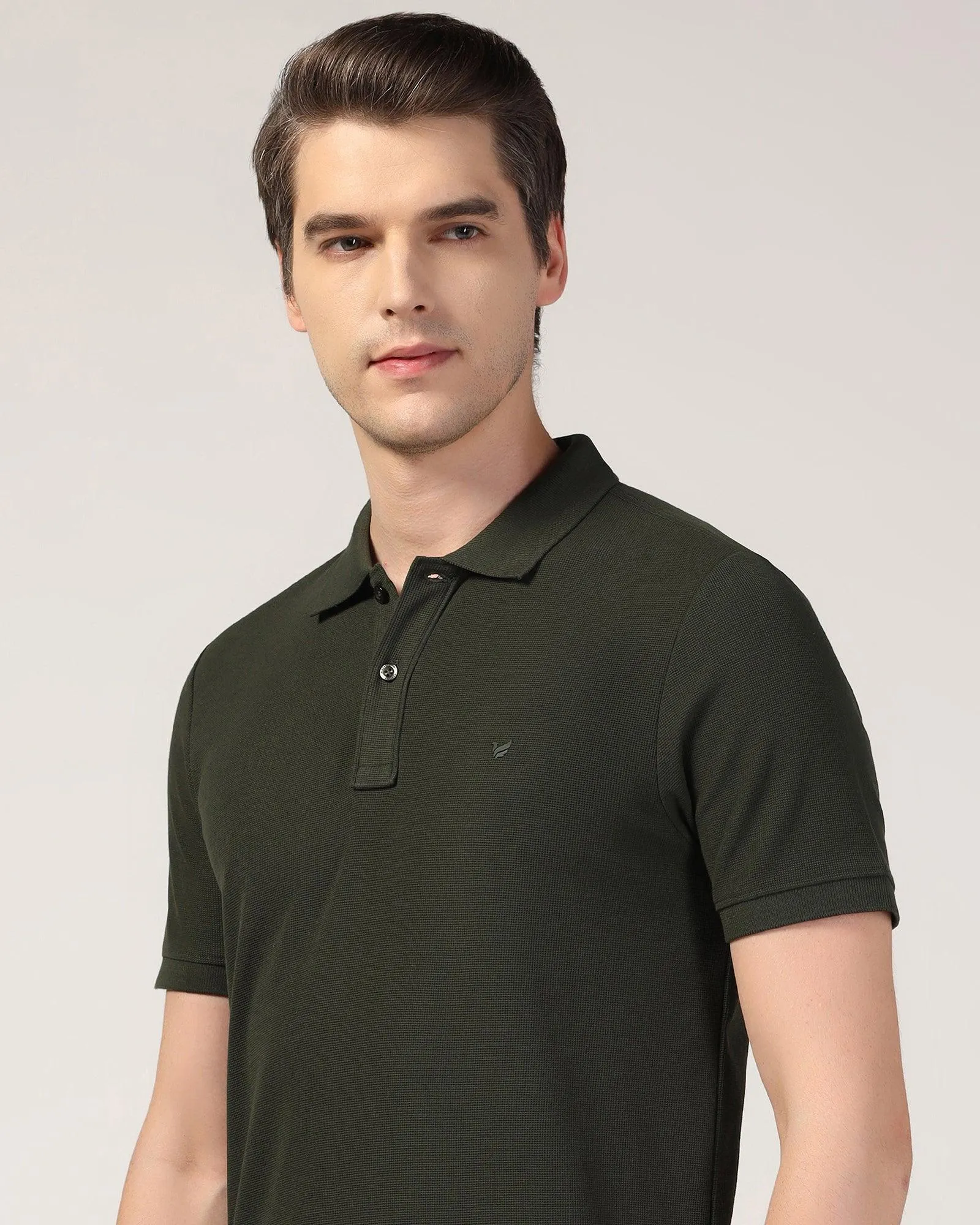 Polo Green Textured T-Shirt - Jacob