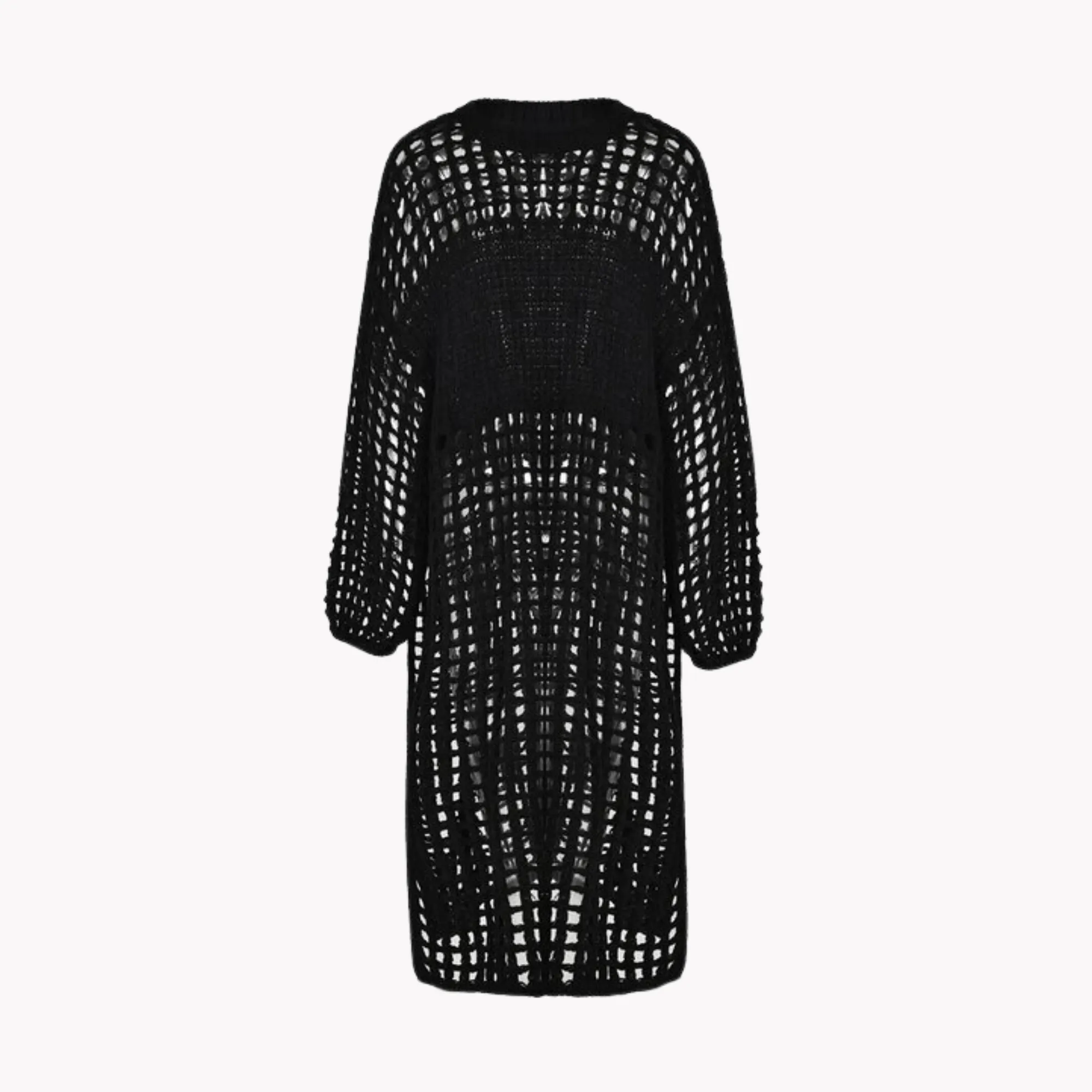 Pre Order:  Side Split Knit Overlay Dress