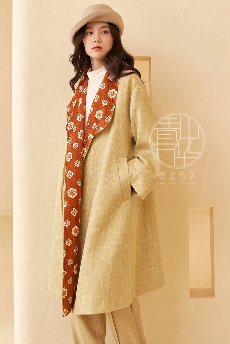 (Presale) Zao Qiu 早秋 Early Autumn Modernized Tang Double Lined Pi Ao Coat