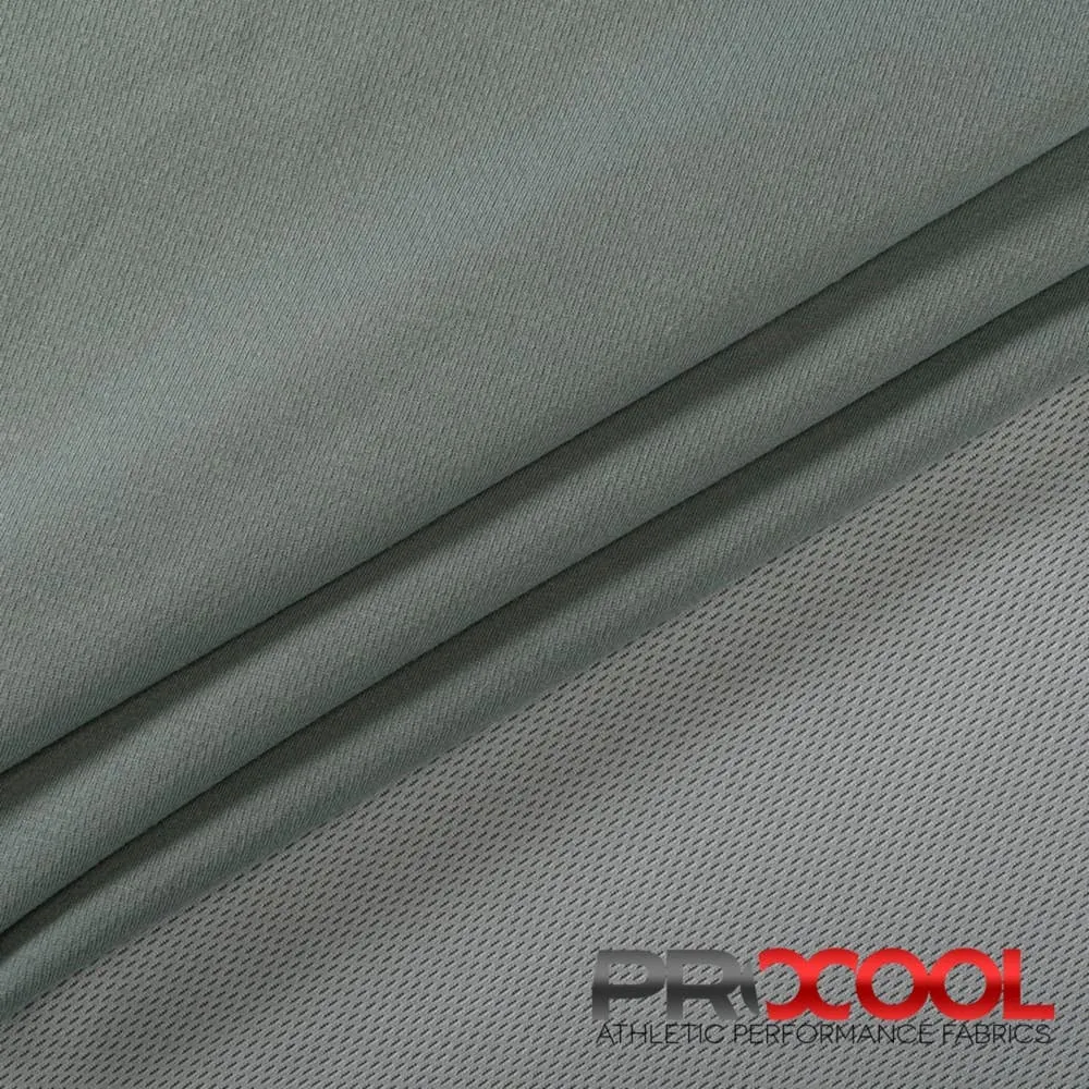 ProCool® TransWICK™ Supima Cotton Sports Jersey Mesh Silver CoolMax Fabric (W-634)