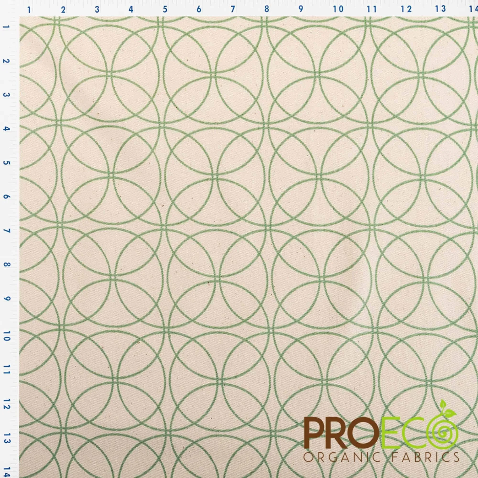 ProECO® Organic Cotton Twill Silver Print Fabric (W-627)