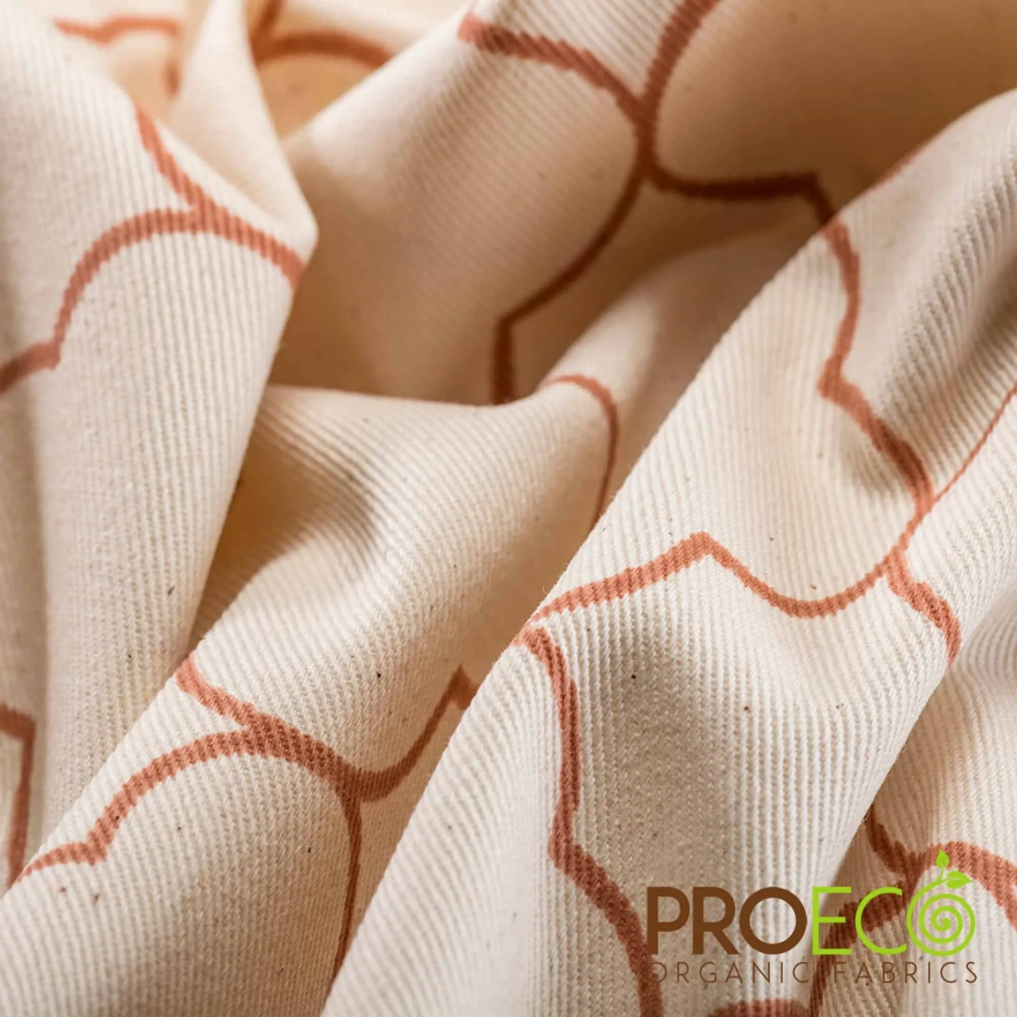 ProECO® Organic Cotton Twill Silver Print Fabric (W-627)