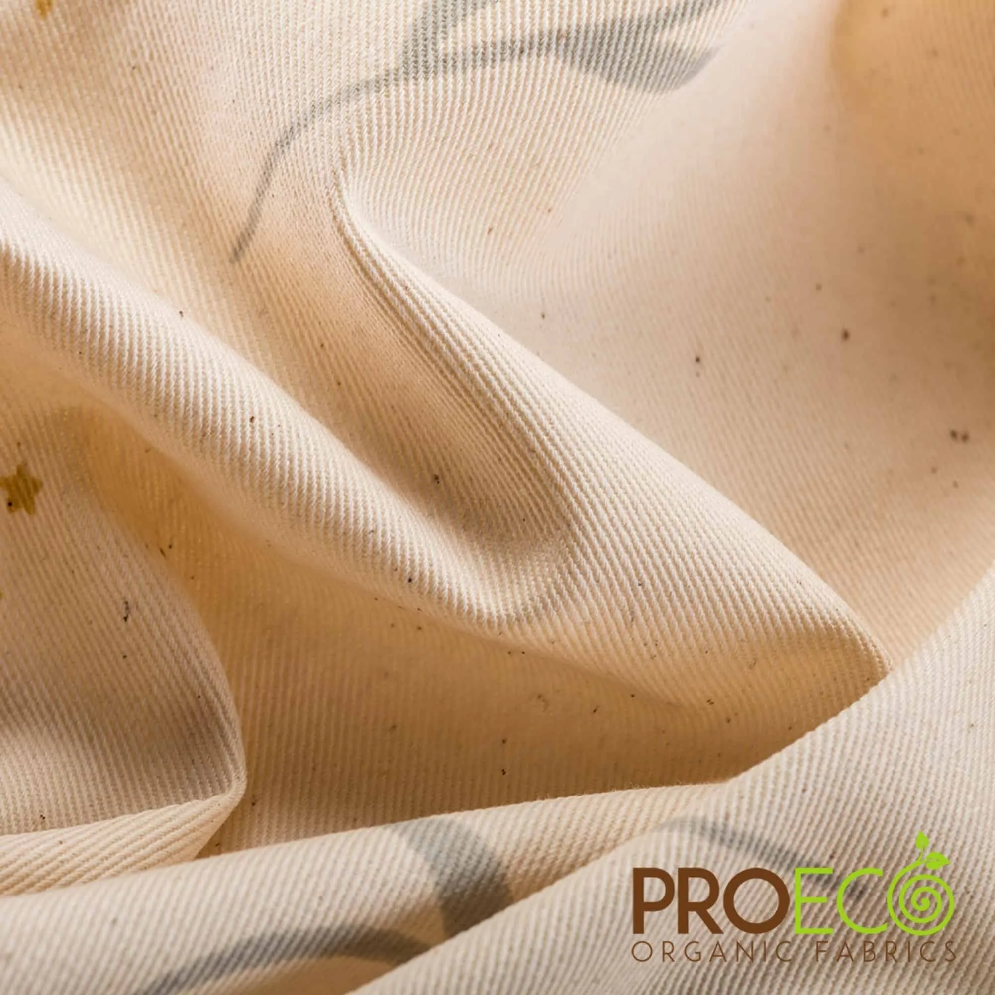 ProECO® Organic Cotton Twill Silver Print Fabric (W-627)