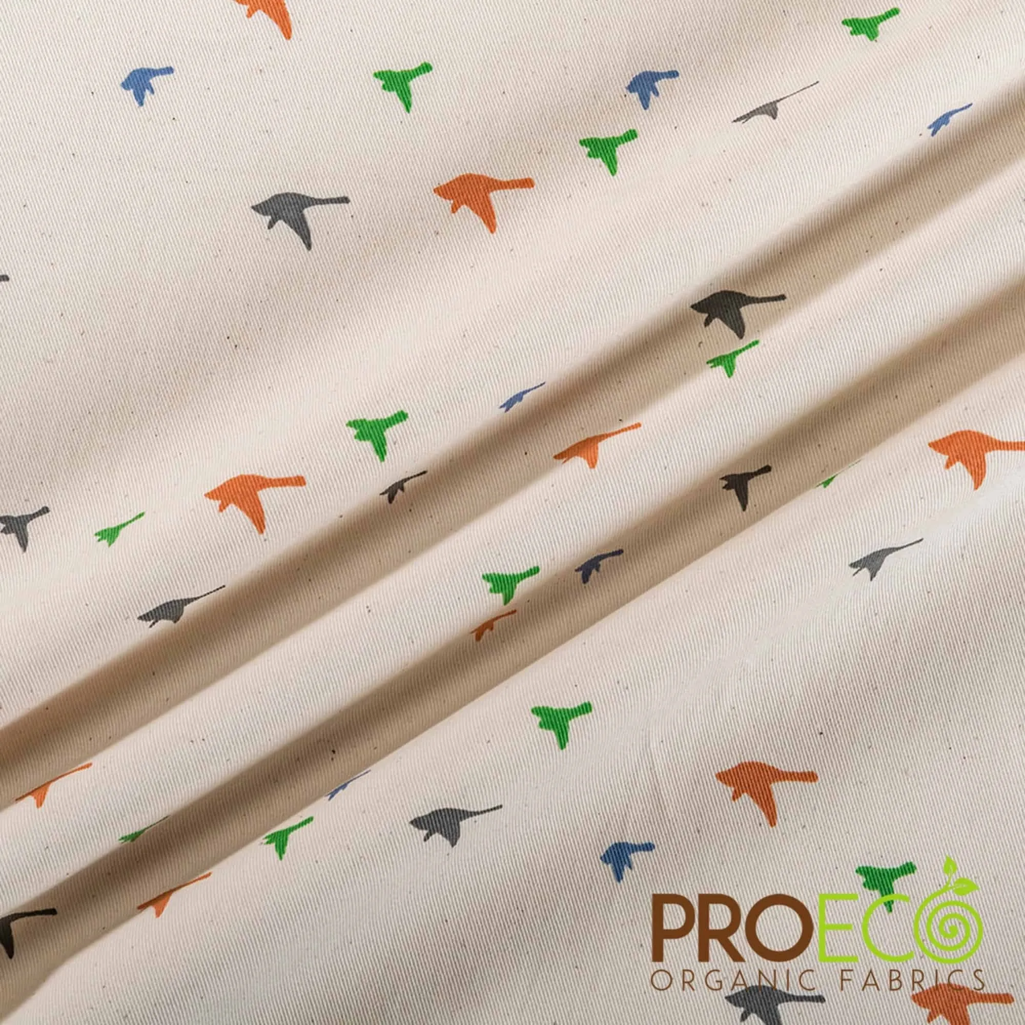 ProECO® Organic Cotton Twill Silver Print Fabric (W-627)