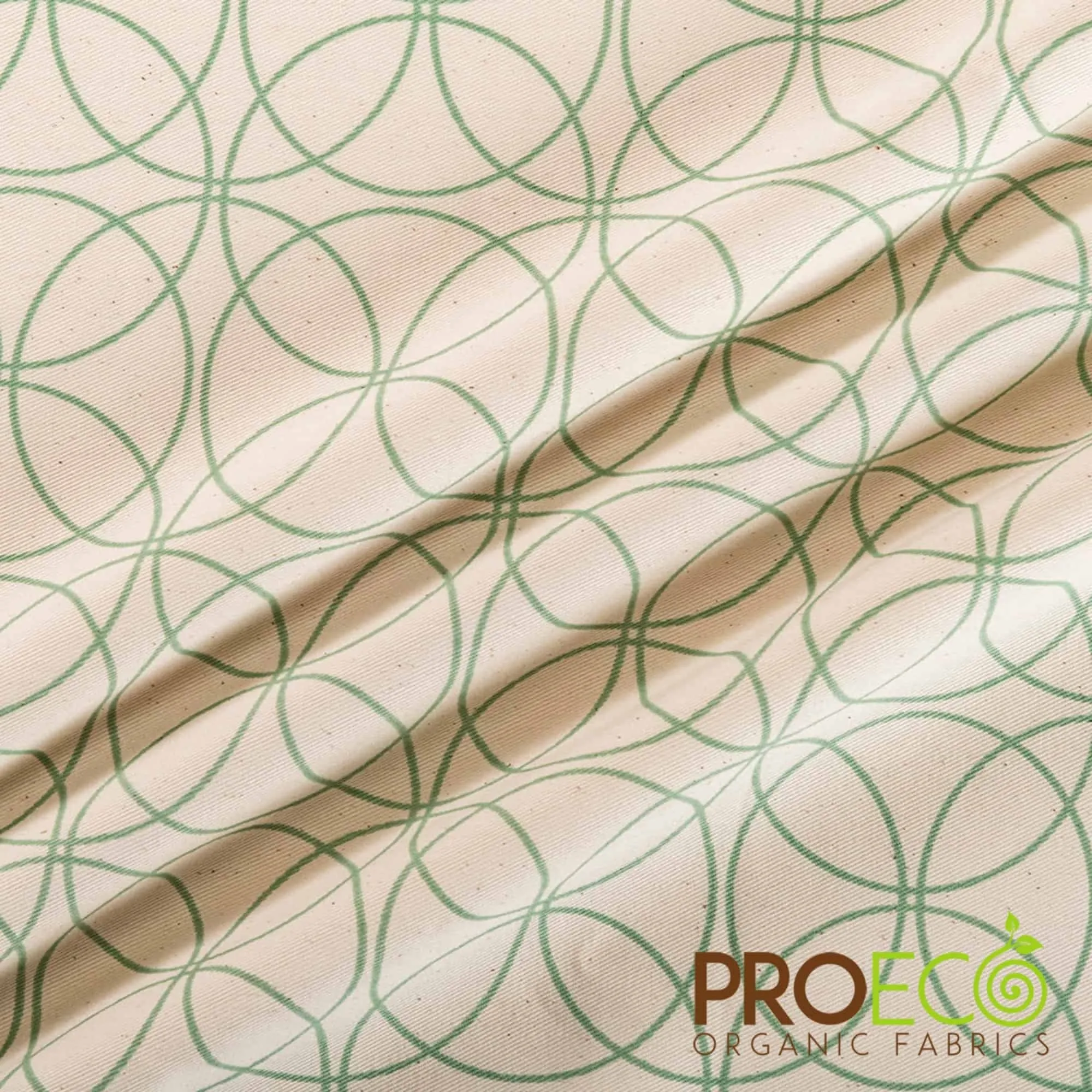 ProECO® Organic Cotton Twill Silver Print Fabric (W-627)