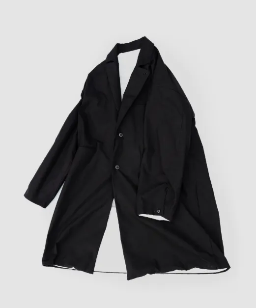 "Sakura Chester Coat" in Charcoal Black