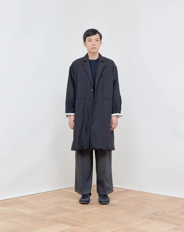 "Sakura Chester Coat" in Charcoal Black