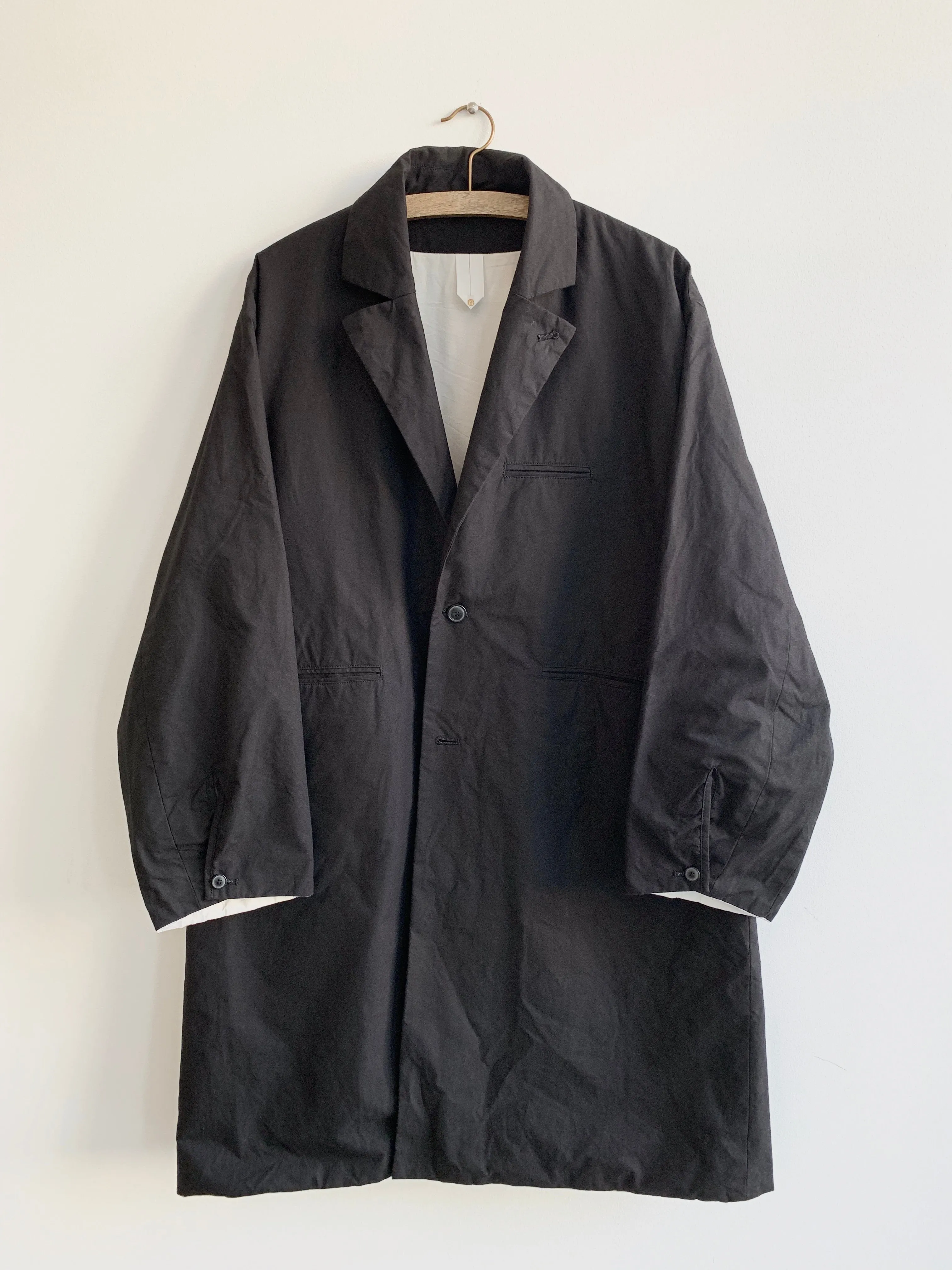 "Sakura Chester Coat" in Charcoal Black