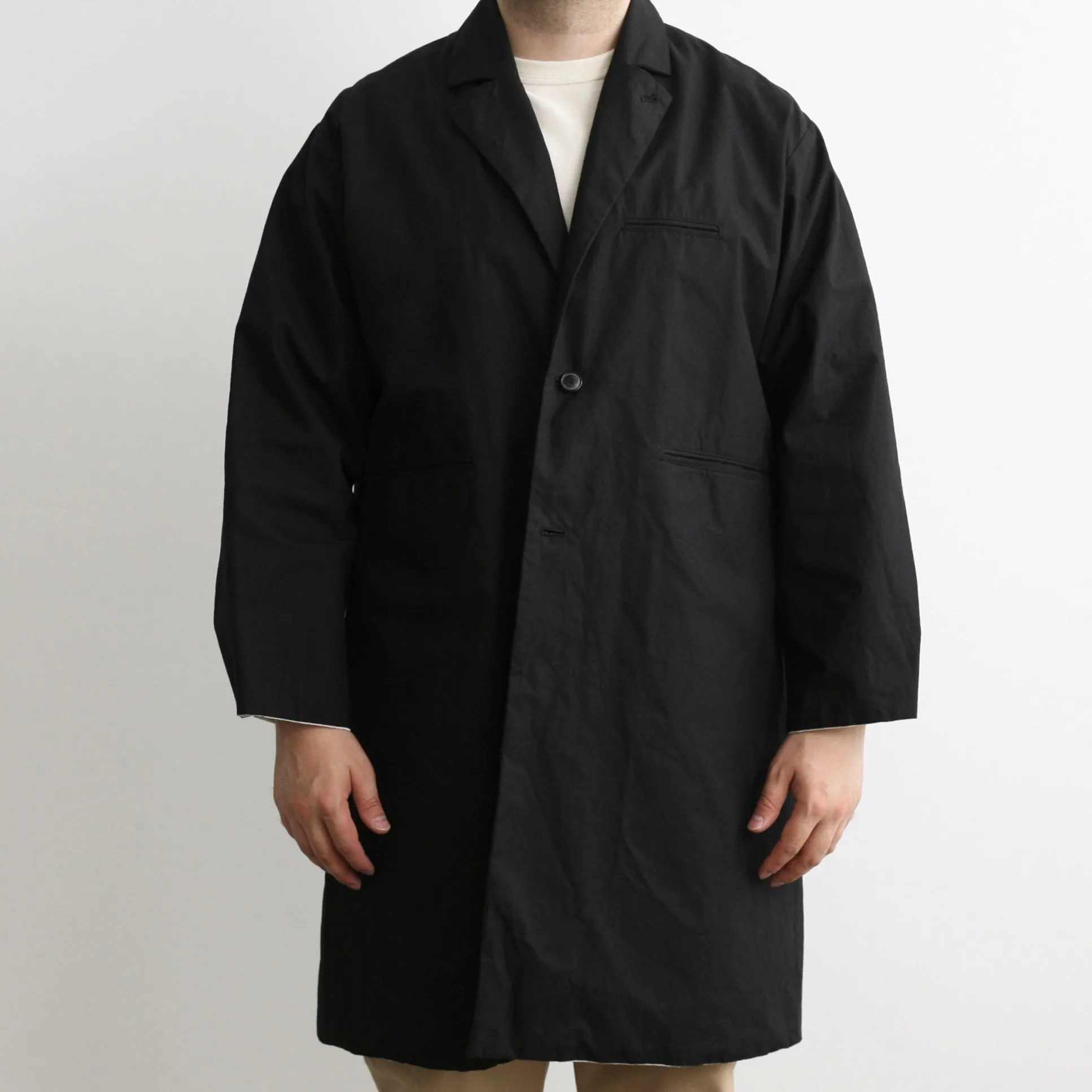 "Sakura Chester Coat" in Charcoal Black