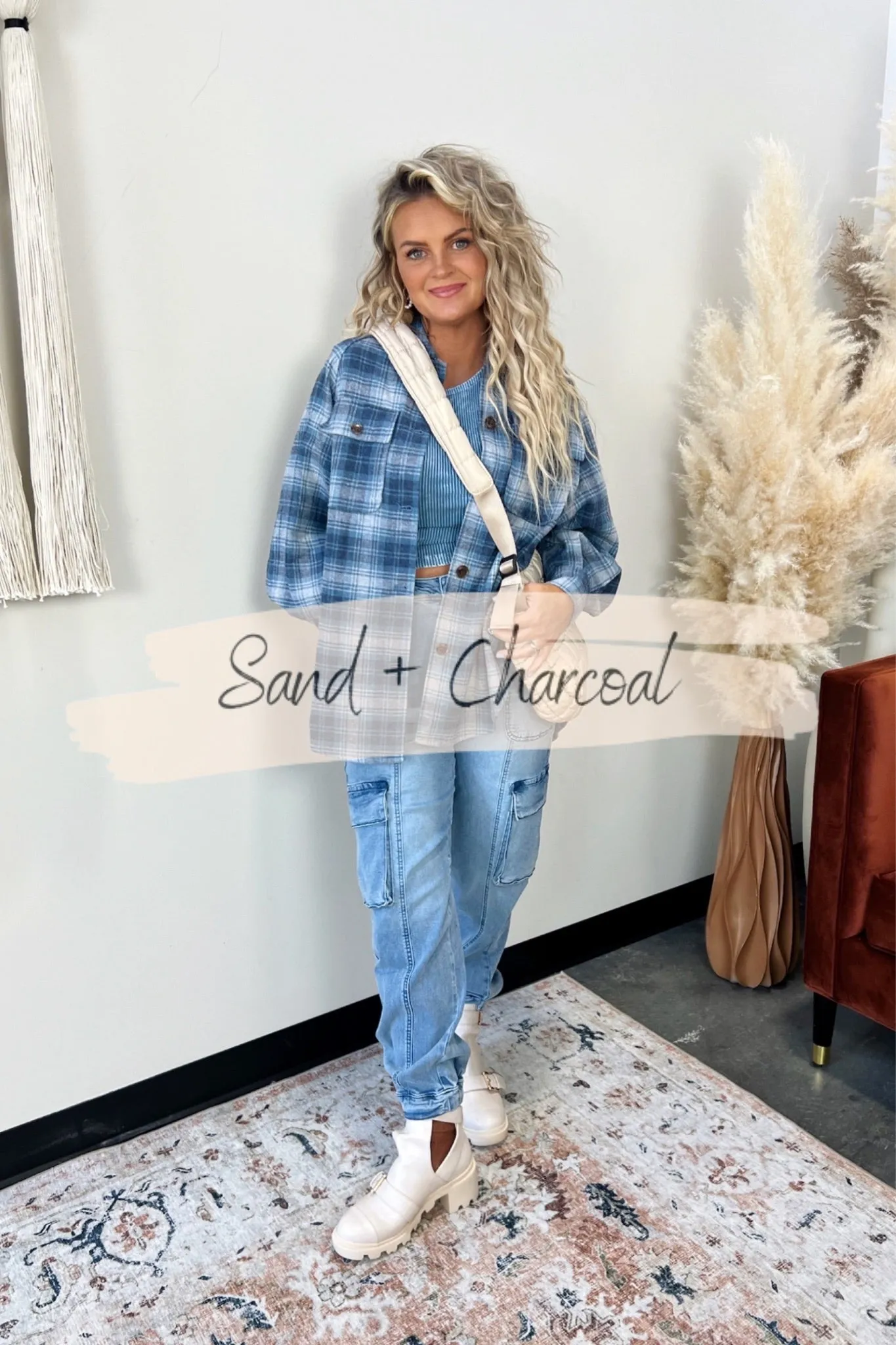 Raelynn Oversized Plaid Button Down