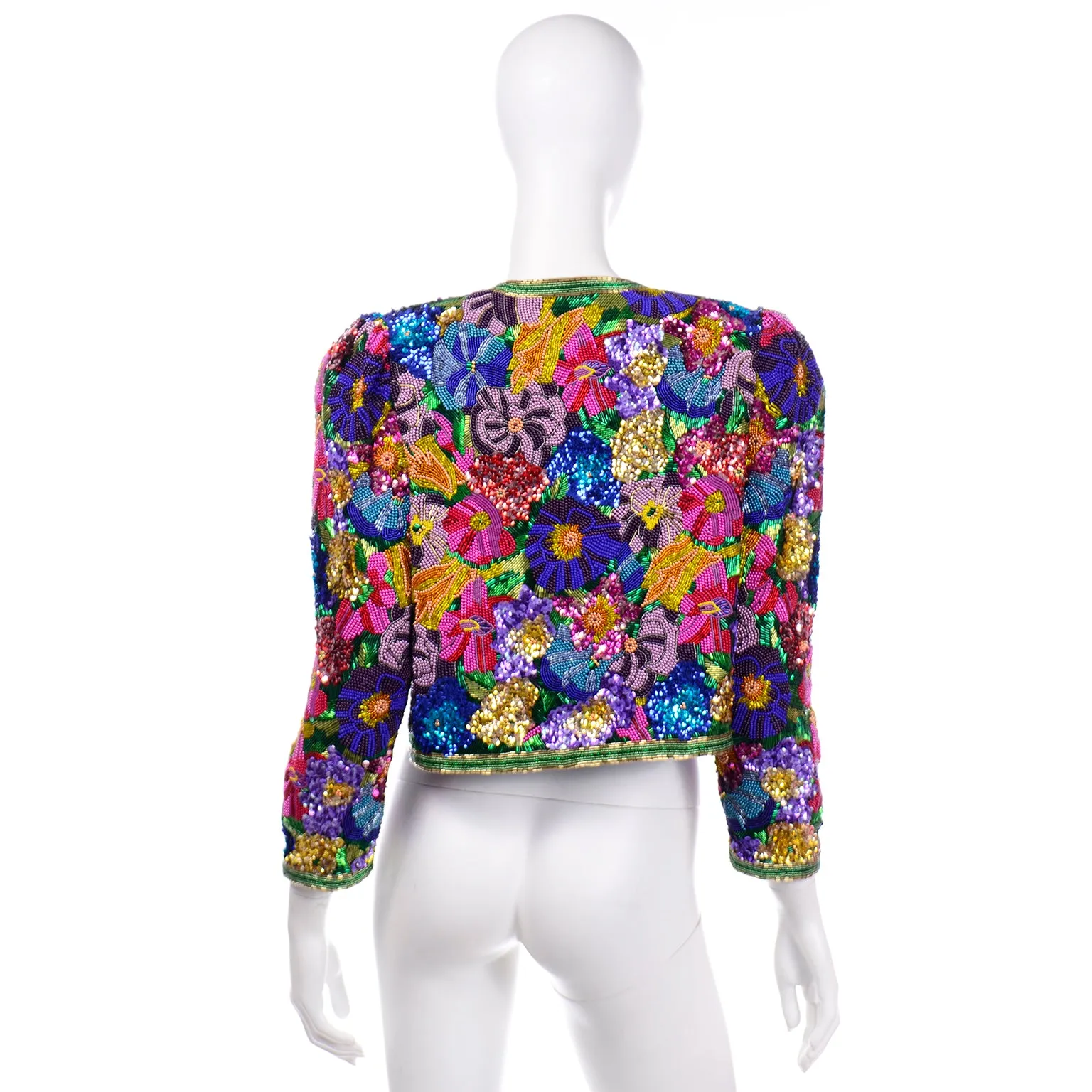 RESERVED // Diane Freis Vintage Hand Beaded Bolero Style Jacket