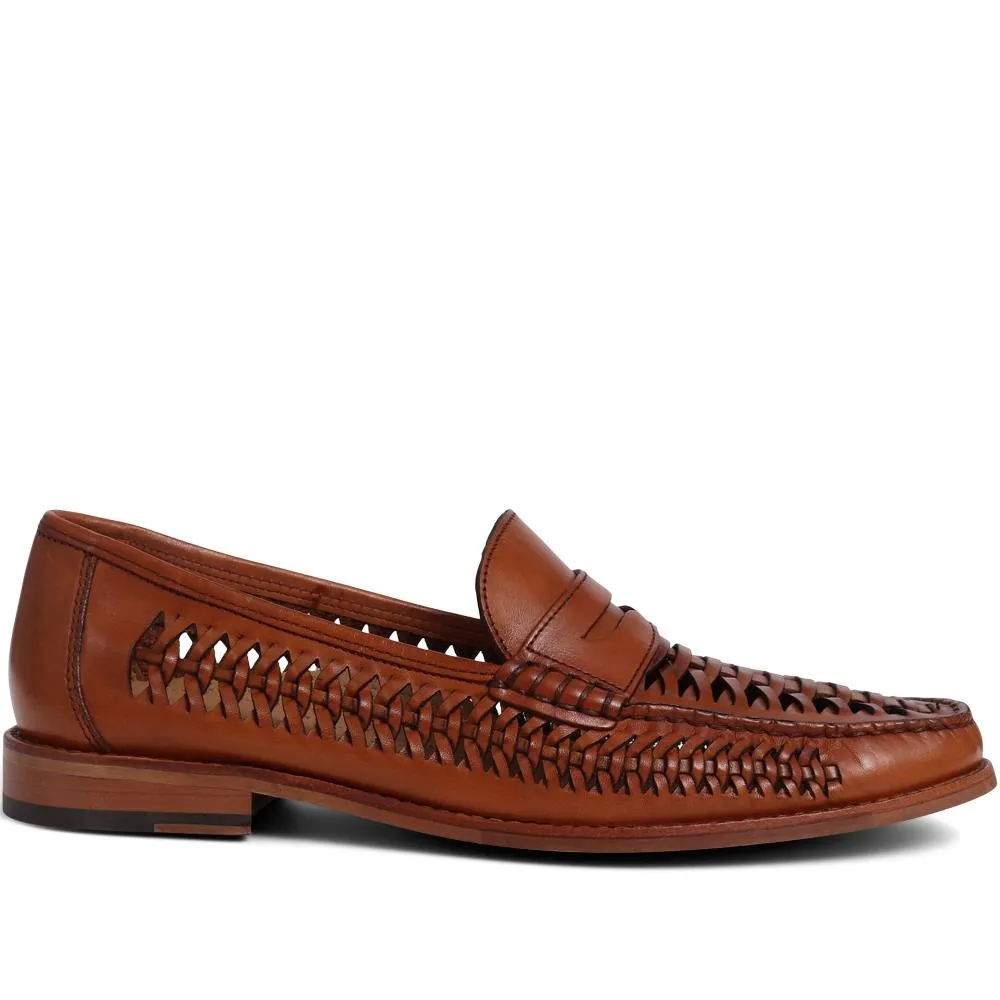 Riverside Woven Leather Loafers - RIVERSIDE / 319 873