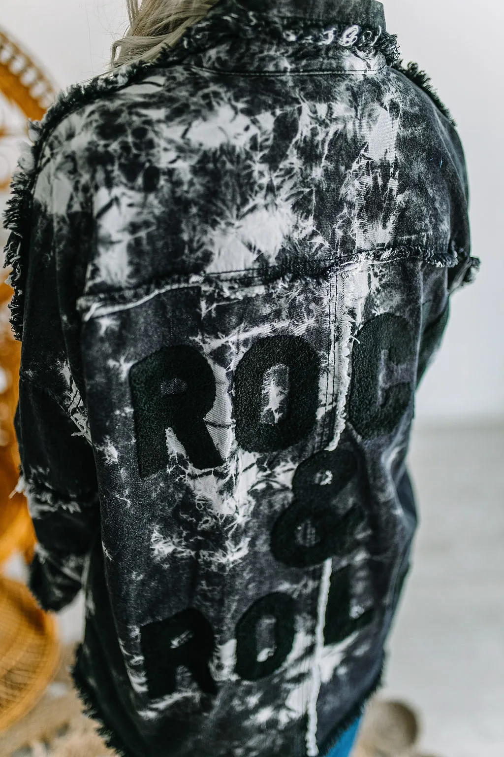 Rock and Roll Acid Wash Denim Shacket