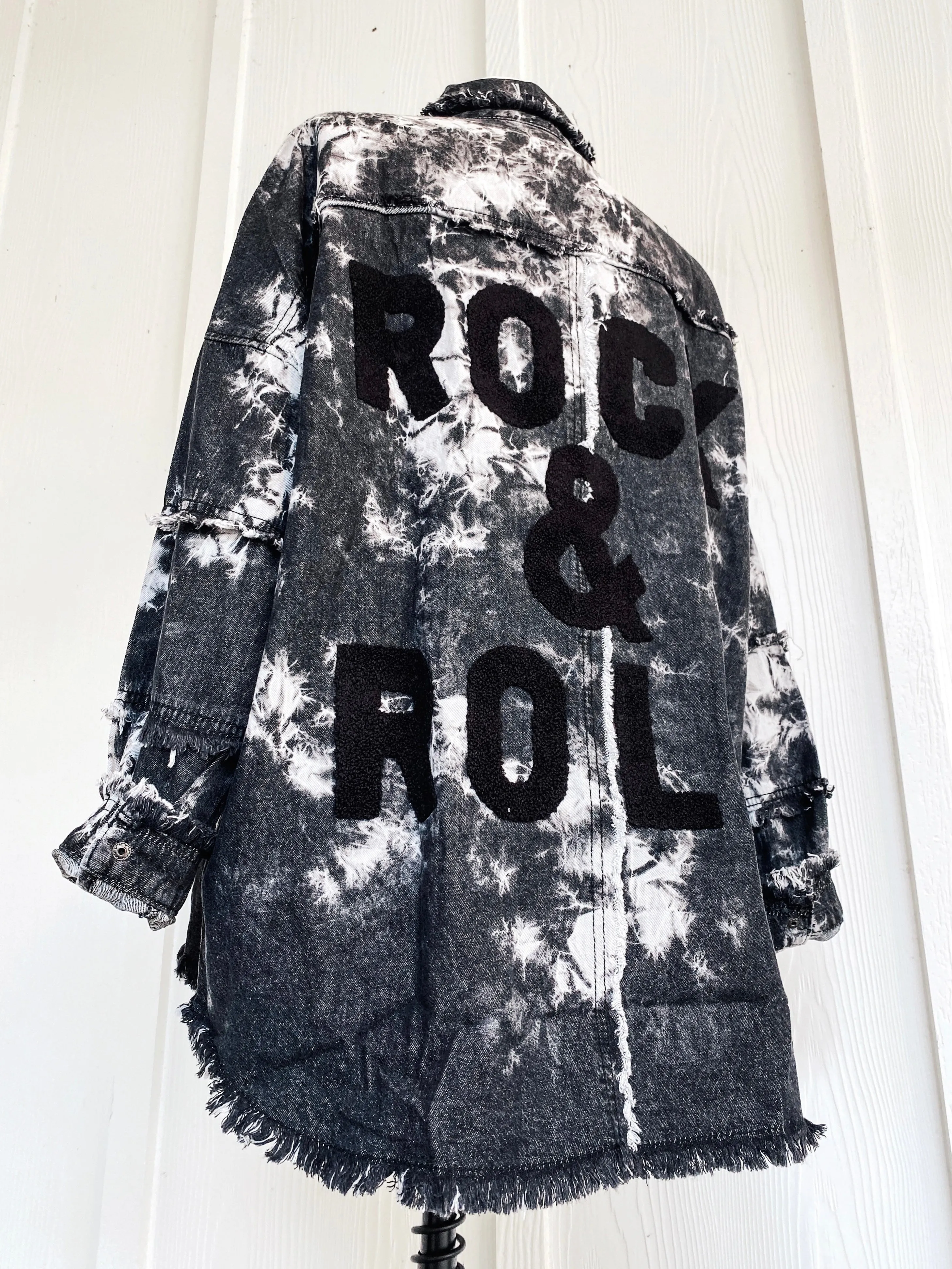 Rock and Roll Acid Wash Denim Shacket