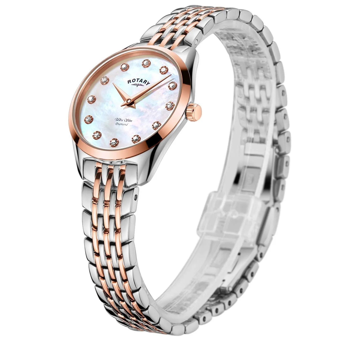 Rotary Ultra Slim Ladies Pink Watch LB08012/41/D