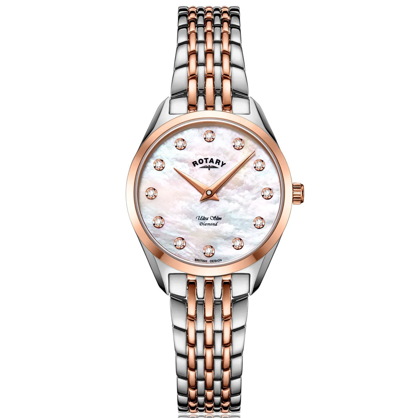 Rotary Ultra Slim Ladies Pink Watch LB08012/41/D