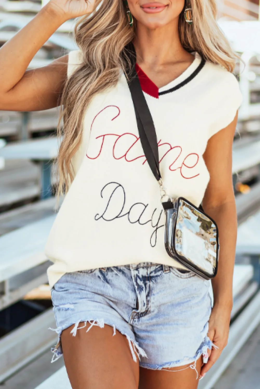 Sassy Vintage "Game Day" Sweater Vest