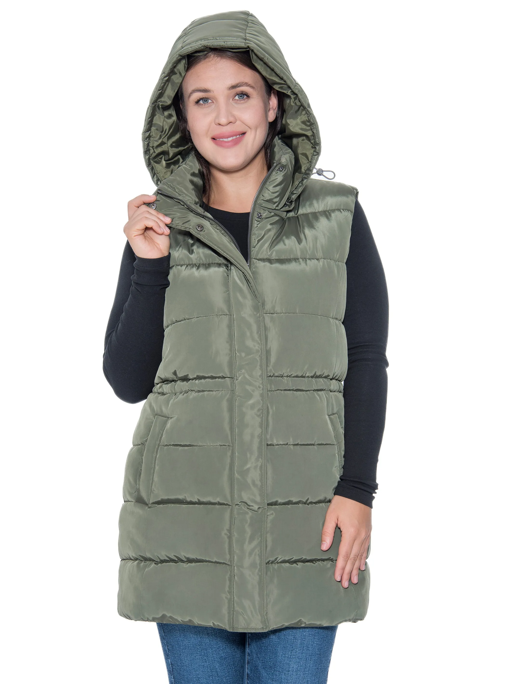 Sebby Collection Plus Size Puffer Vest