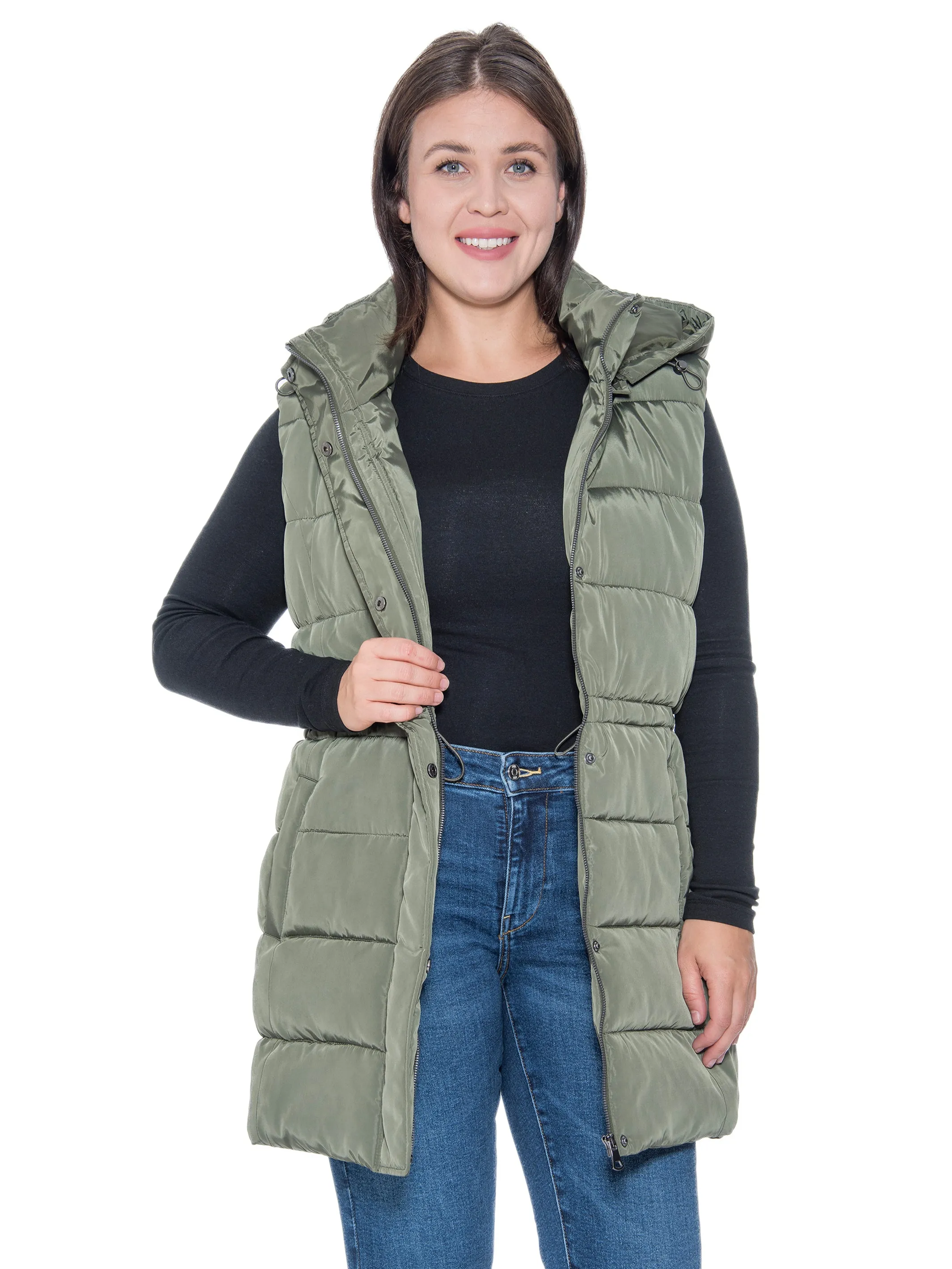 Sebby Collection Plus Size Puffer Vest