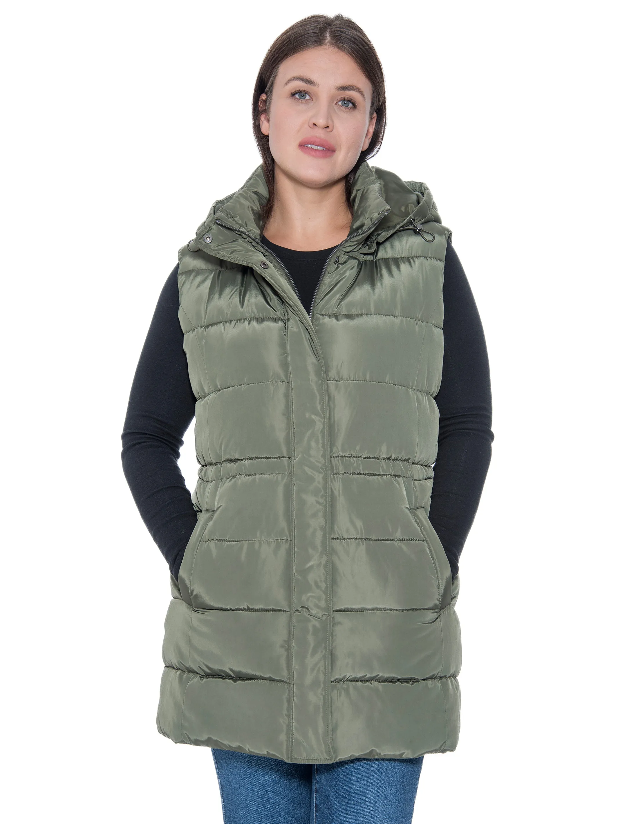 Sebby Collection Plus Size Puffer Vest