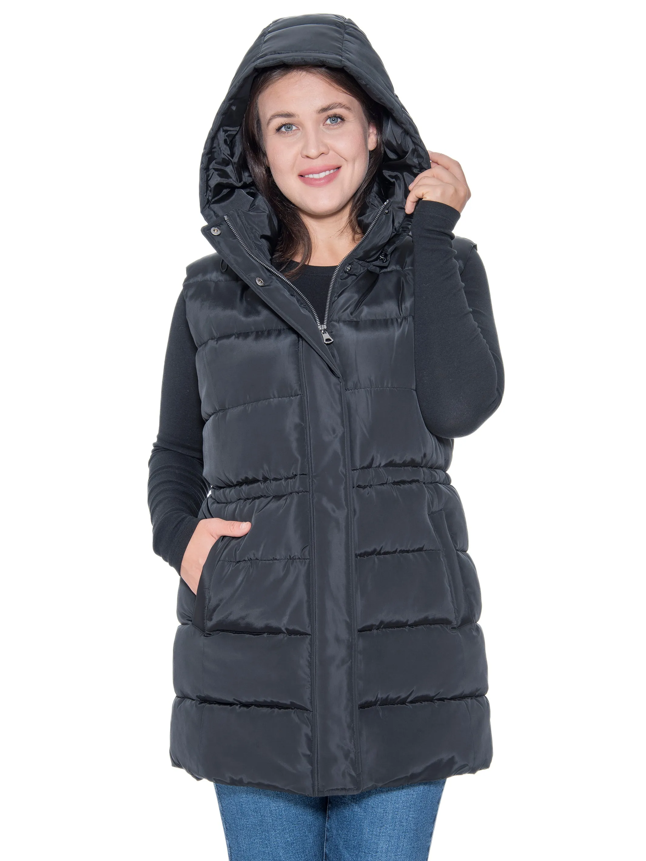 Sebby Collection Plus Size Puffer Vest