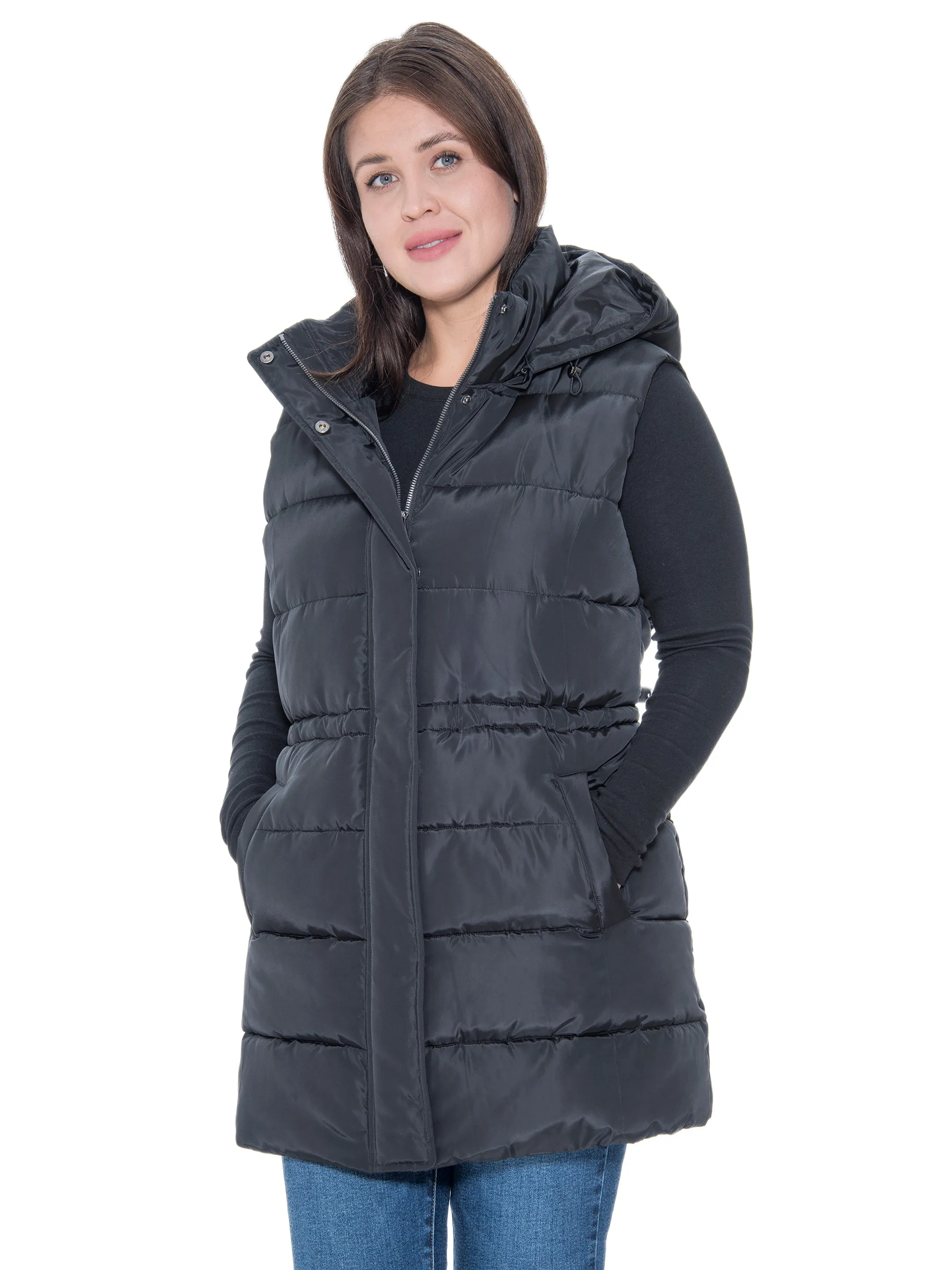 Sebby Collection Plus Size Puffer Vest