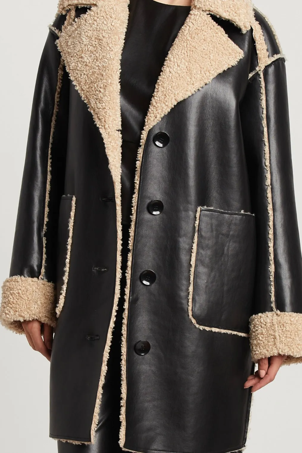 Sheridan Mid-Length Faux Shearling Coat