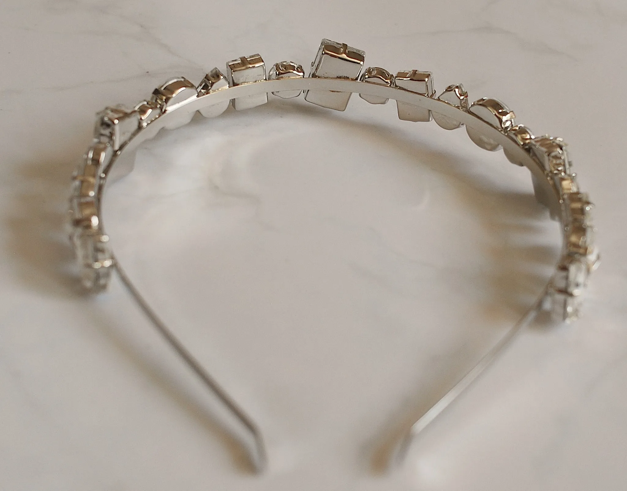 Silver Headband with Crystal