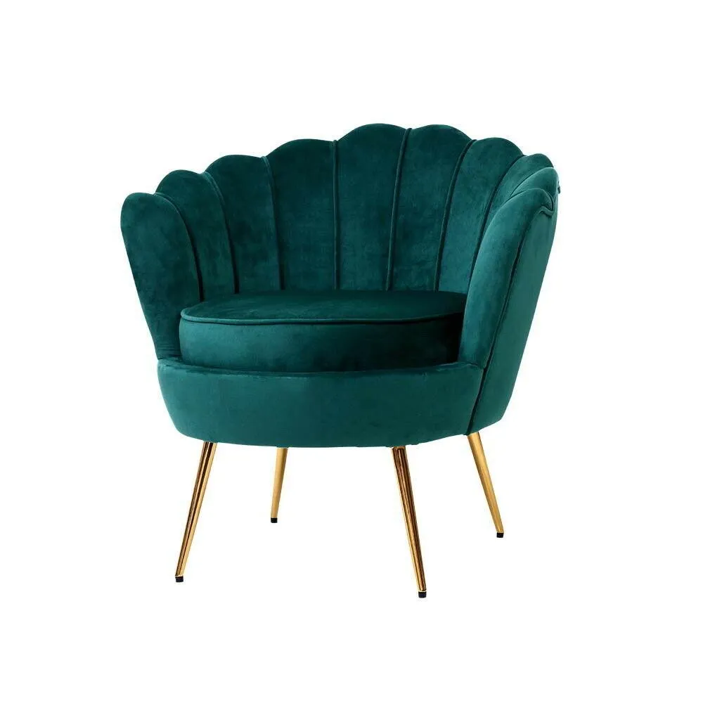 Single Accent Armchair Lounge Chair in Green Colour