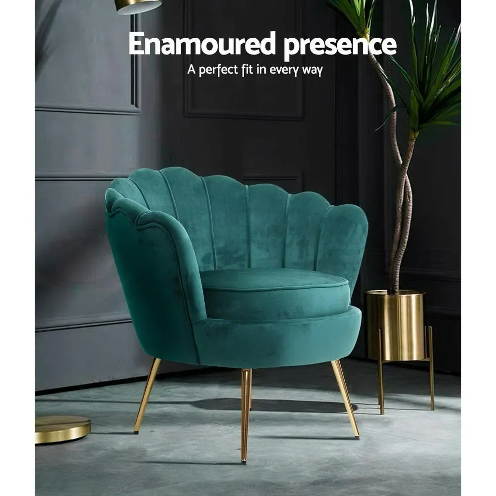 Single Accent Armchair Lounge Chair in Green Colour