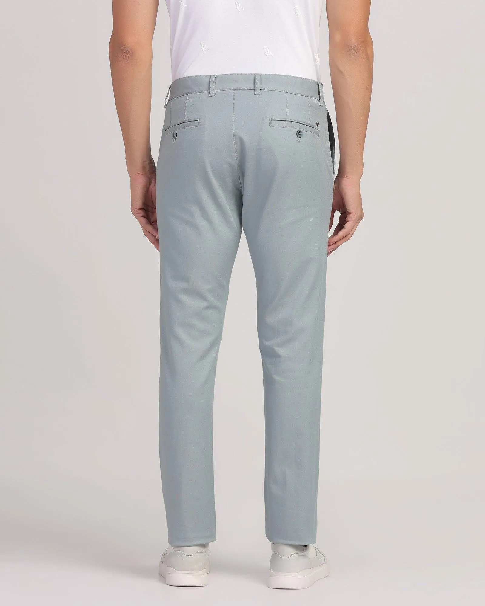 Slim Fit B-91 Casual Powder Blue Textured Khakis - Duncan