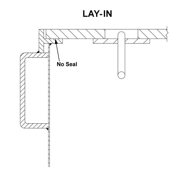 Steel Manhole Cover, Round 38" x 13", 3/8" Lay-In Lid, Skirt