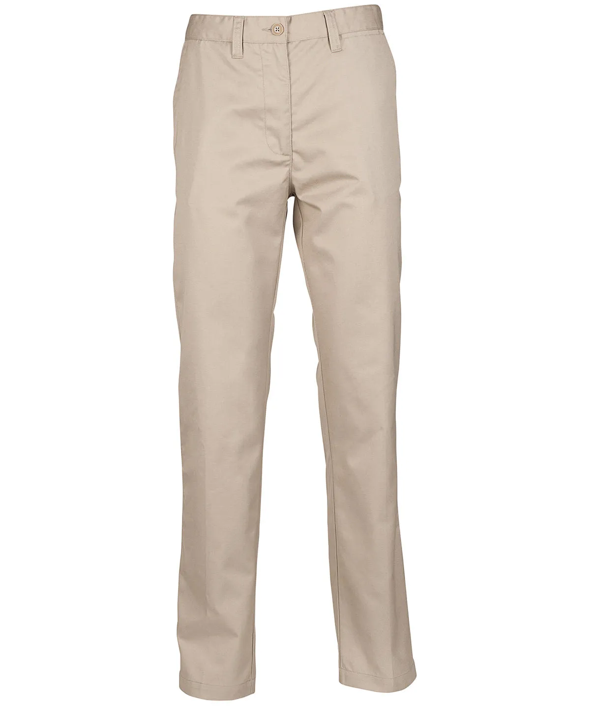 Stone - Women's 65/35 flat fronted chino trousers