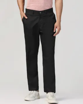 Straight B-90 Casual Black Textured Khakis - Kart