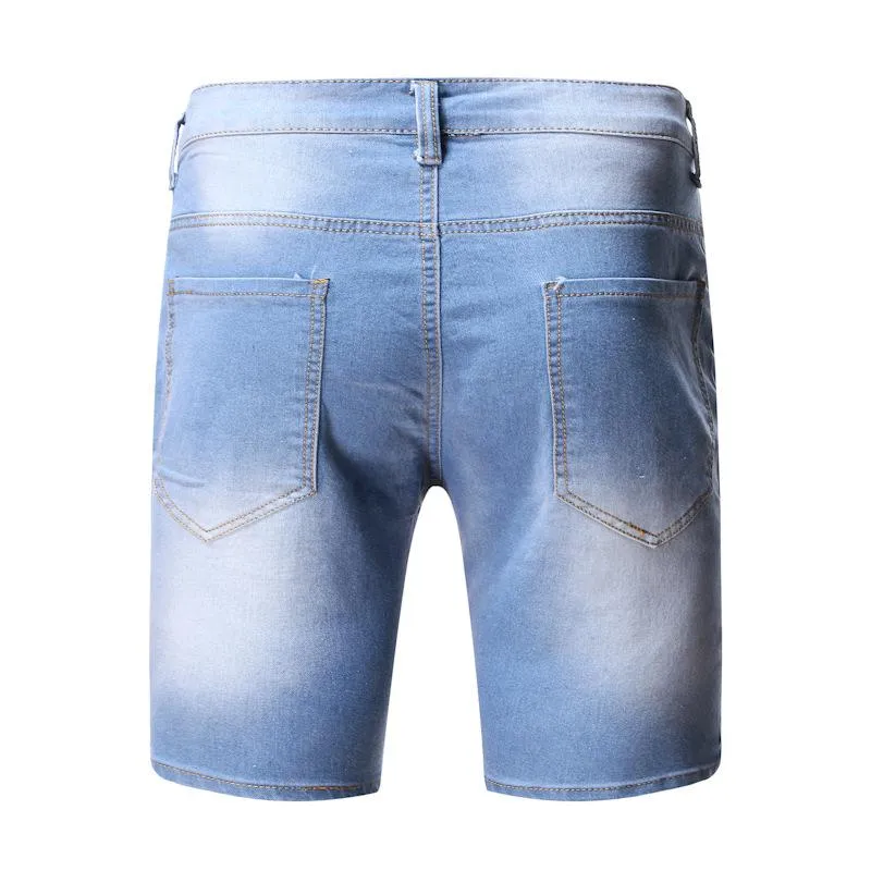 Summer Men's Thin Ripped Denim Shorts 15651173L